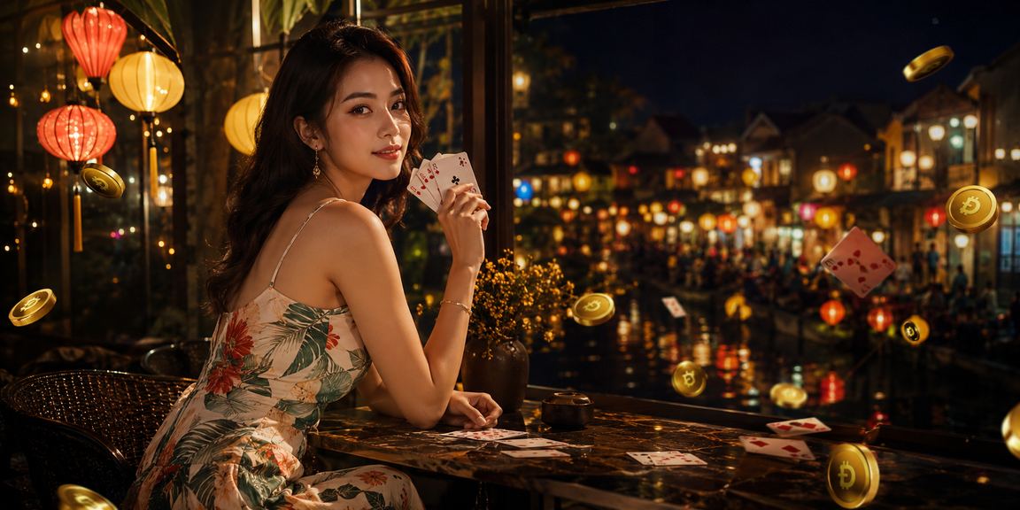 Người chơi game bài tại Huế bên tách cà phê, thể hiện văn hóa giải trí dân gian Việt Nam